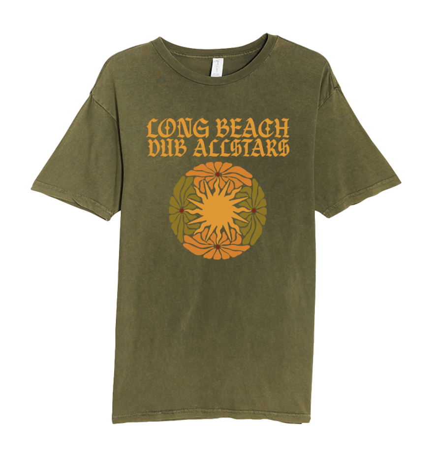 Sun Tee (Vintage Olive) – Long Beach Dub AllStars Merch