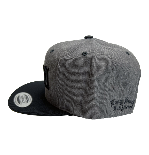 Old English LBDA 3D Puff Charcoal/Black Snapback
