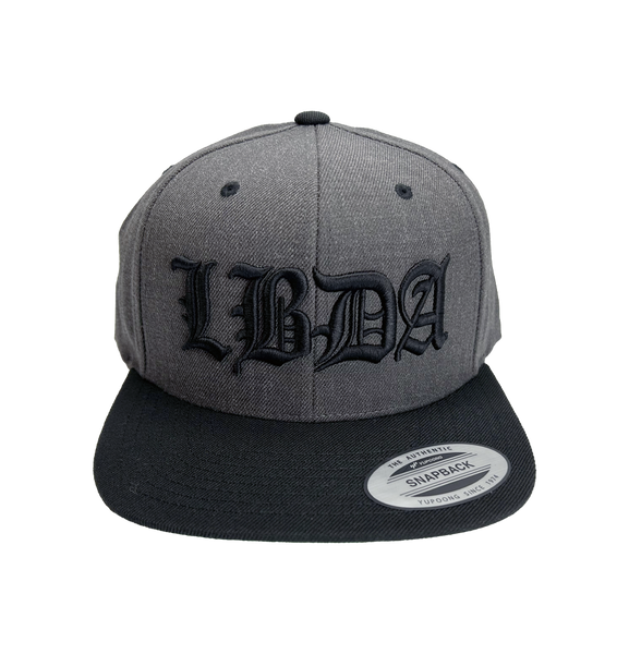 Old English LBDA 3D Puff Charcoal/Black Snapback