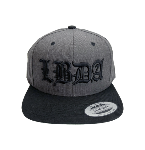 Old English LBDA 3D Puff Charcoal/Black Snapback